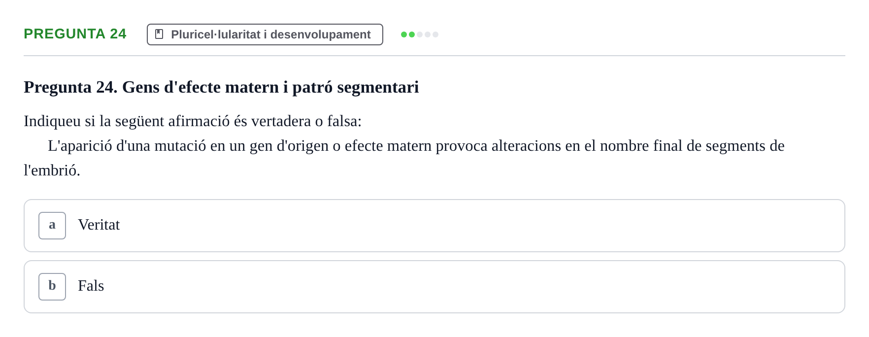 Enunciado: Pregunta 24 · Biología I UB 2022