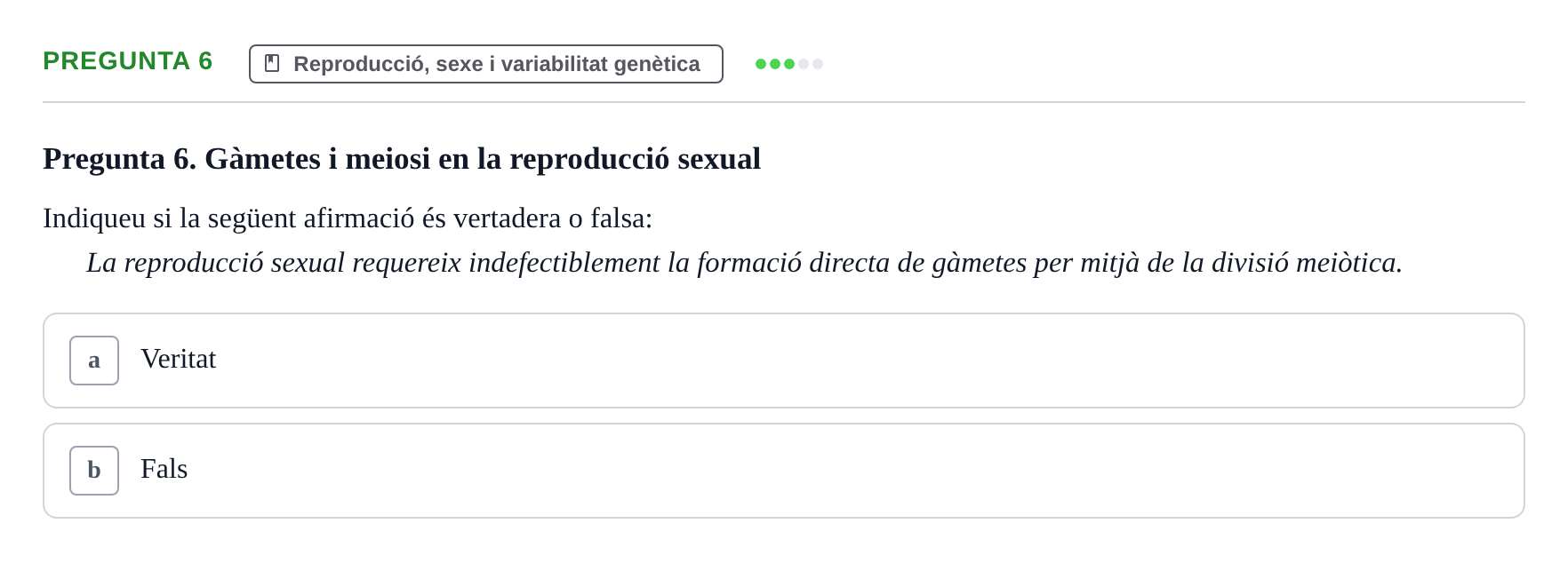 Enunciado: Pregunta 6 · Biología I UB 2022