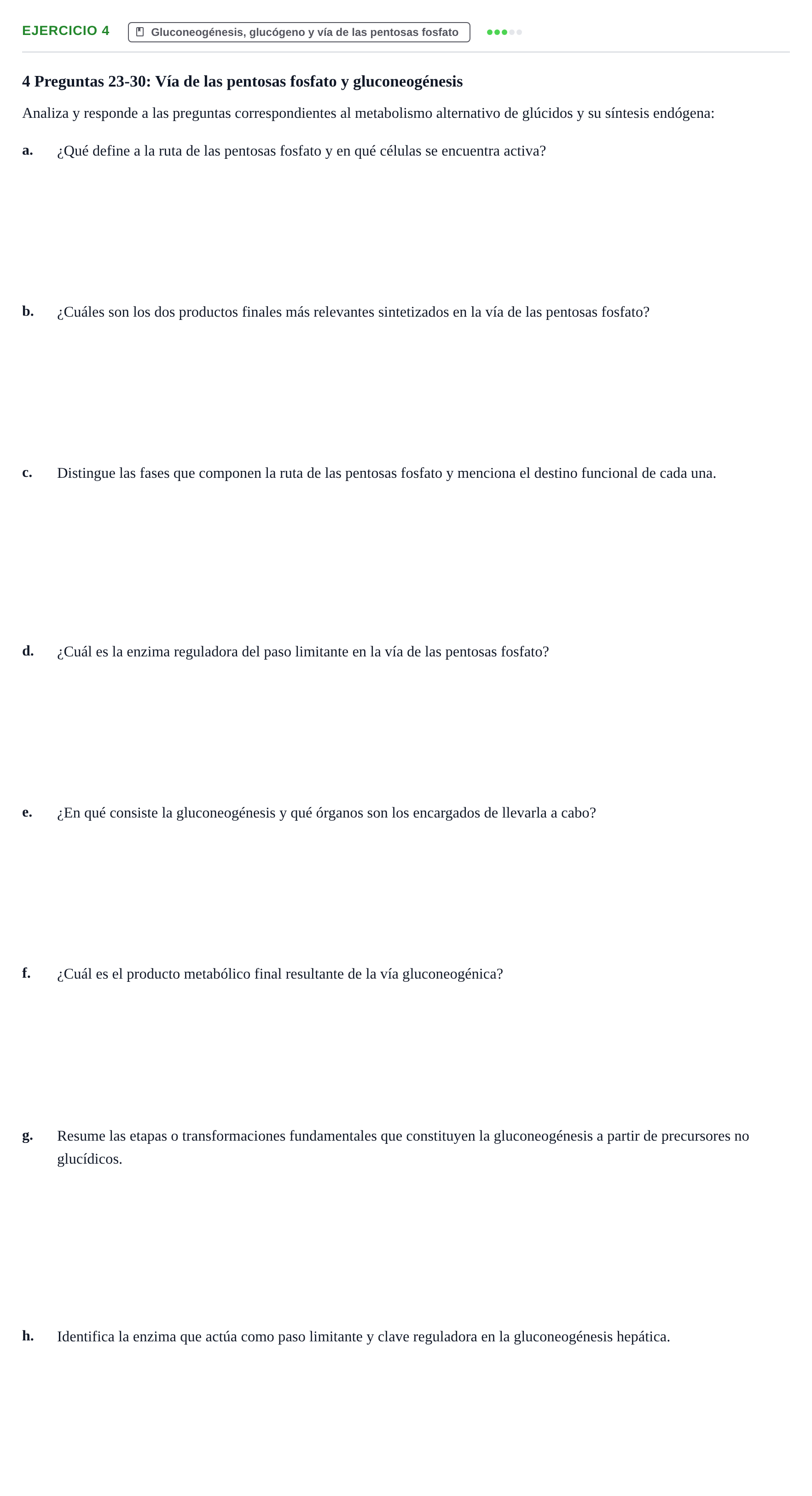 Enunciado: Problema 4 · Bioquímica UB Examen de Repaso: Metabolismo Energético e Intermediario
