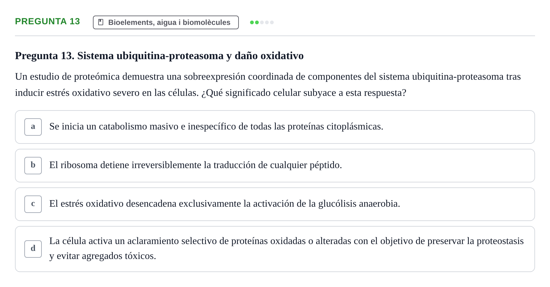 Enunciado: Pregunta 13