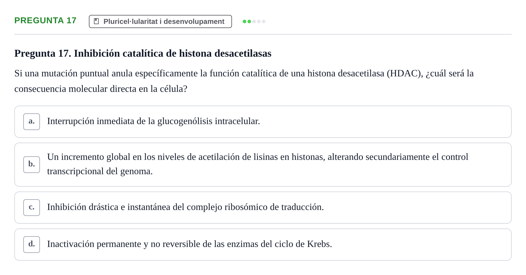 Enunciado: Pregunta 17