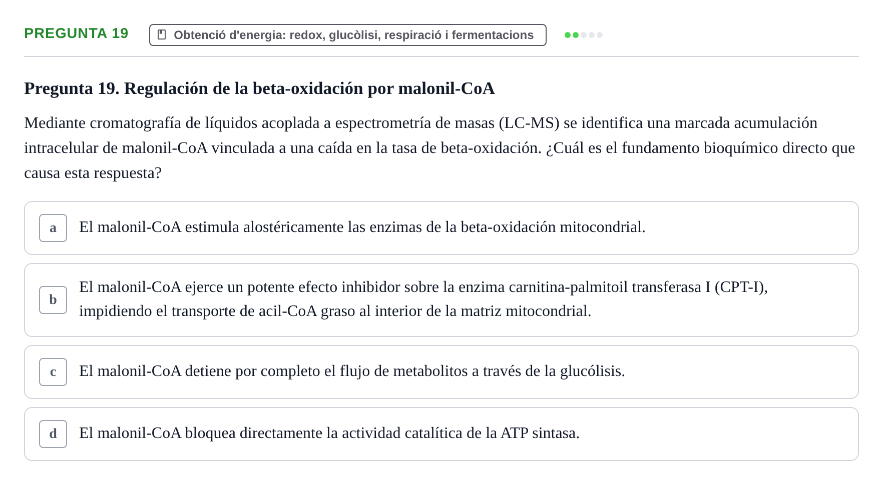 Enunciado: Pregunta 19