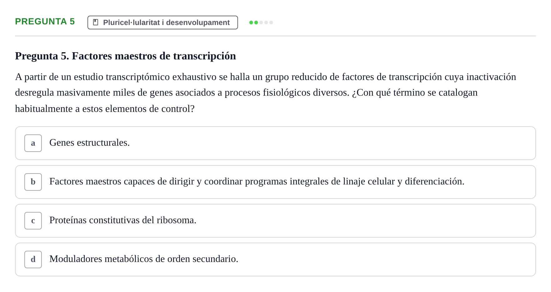 Enunciado: Pregunta 5