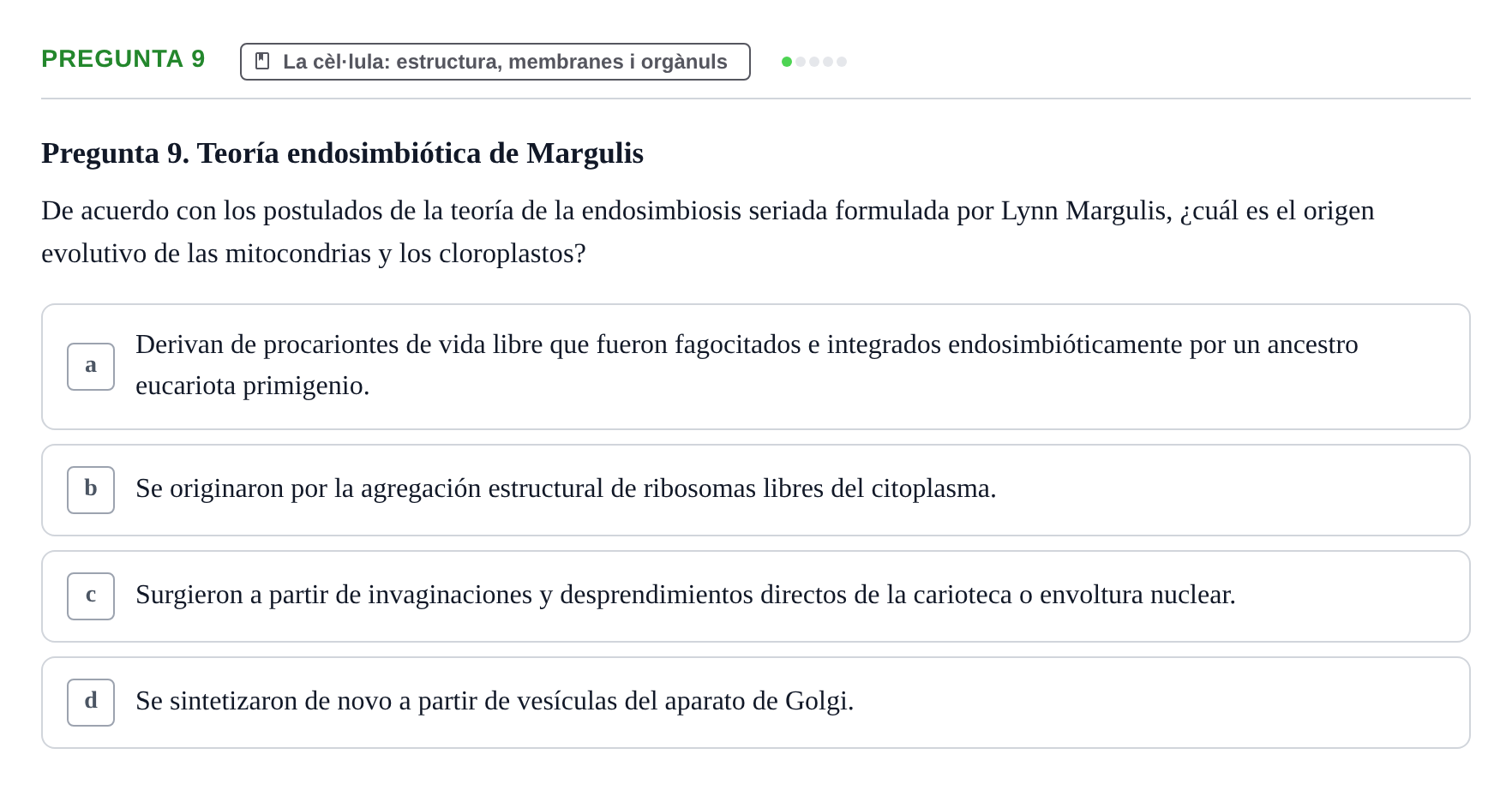 Enunciado: Pregunta 9