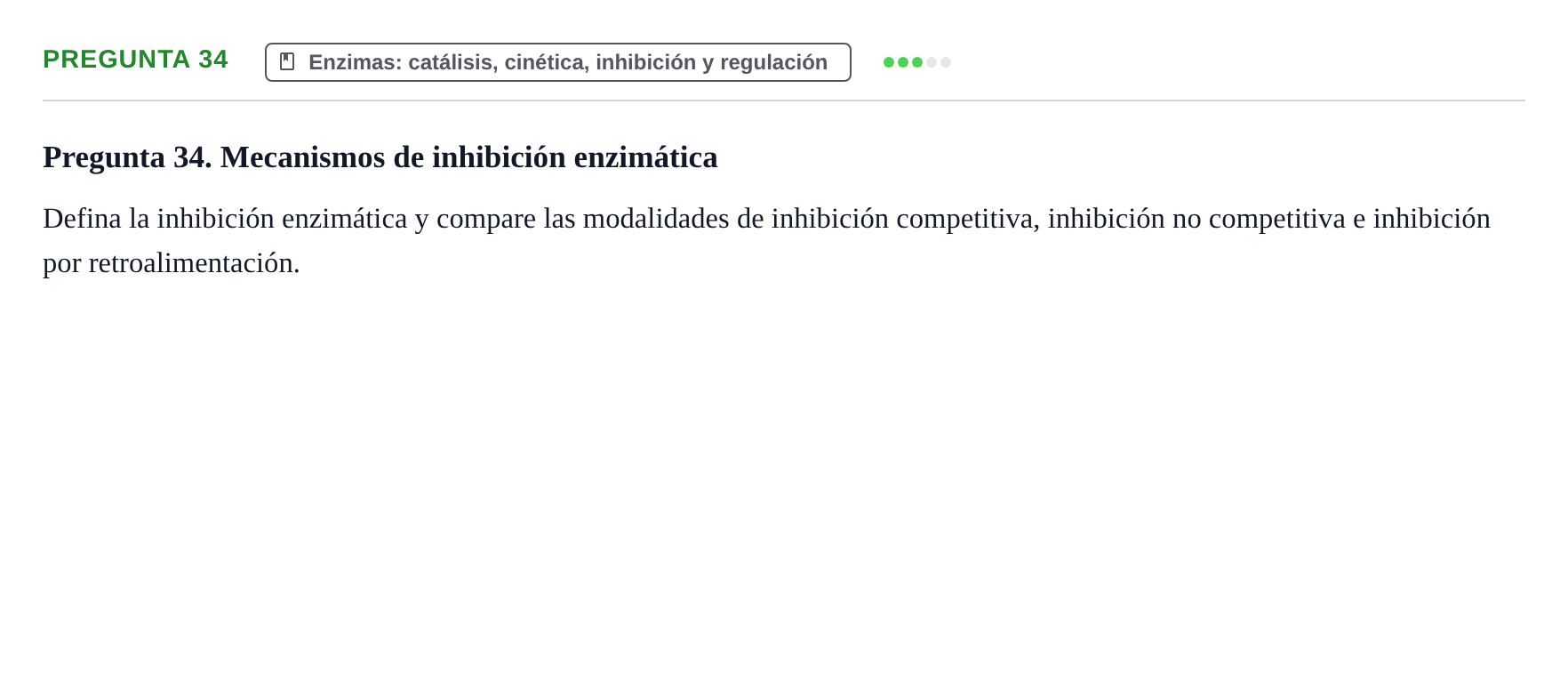 Enunciado: Pregunta 34 · Bioquímica UB Examen de repaso: Biomoléculas