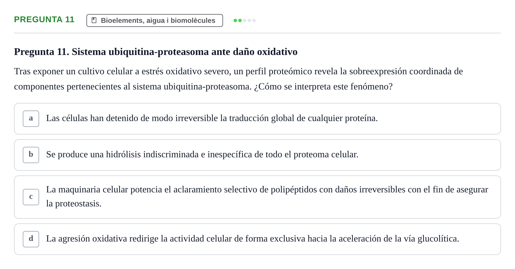 Enunciado: Pregunta 11
