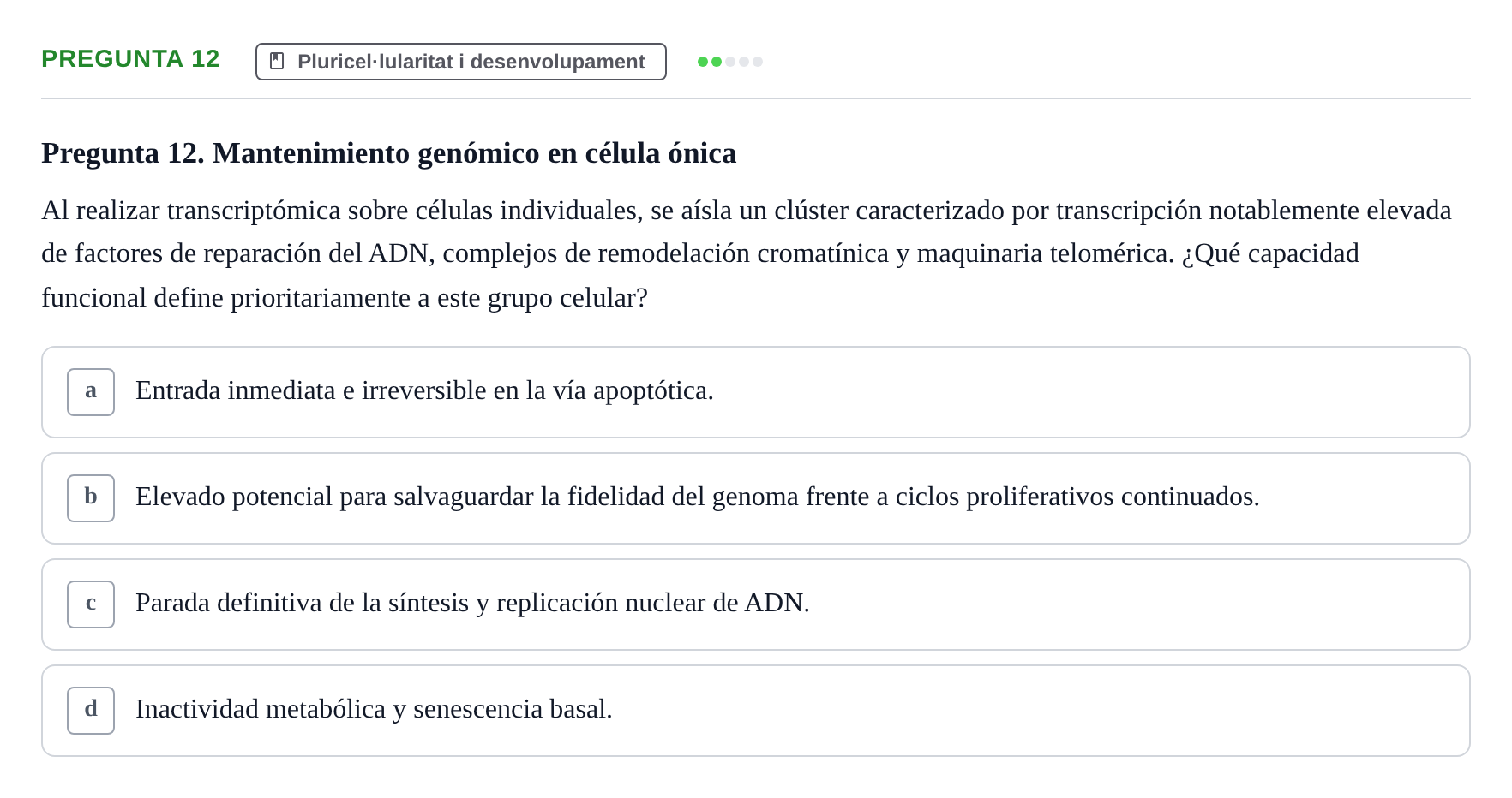 Enunciado: Pregunta 12