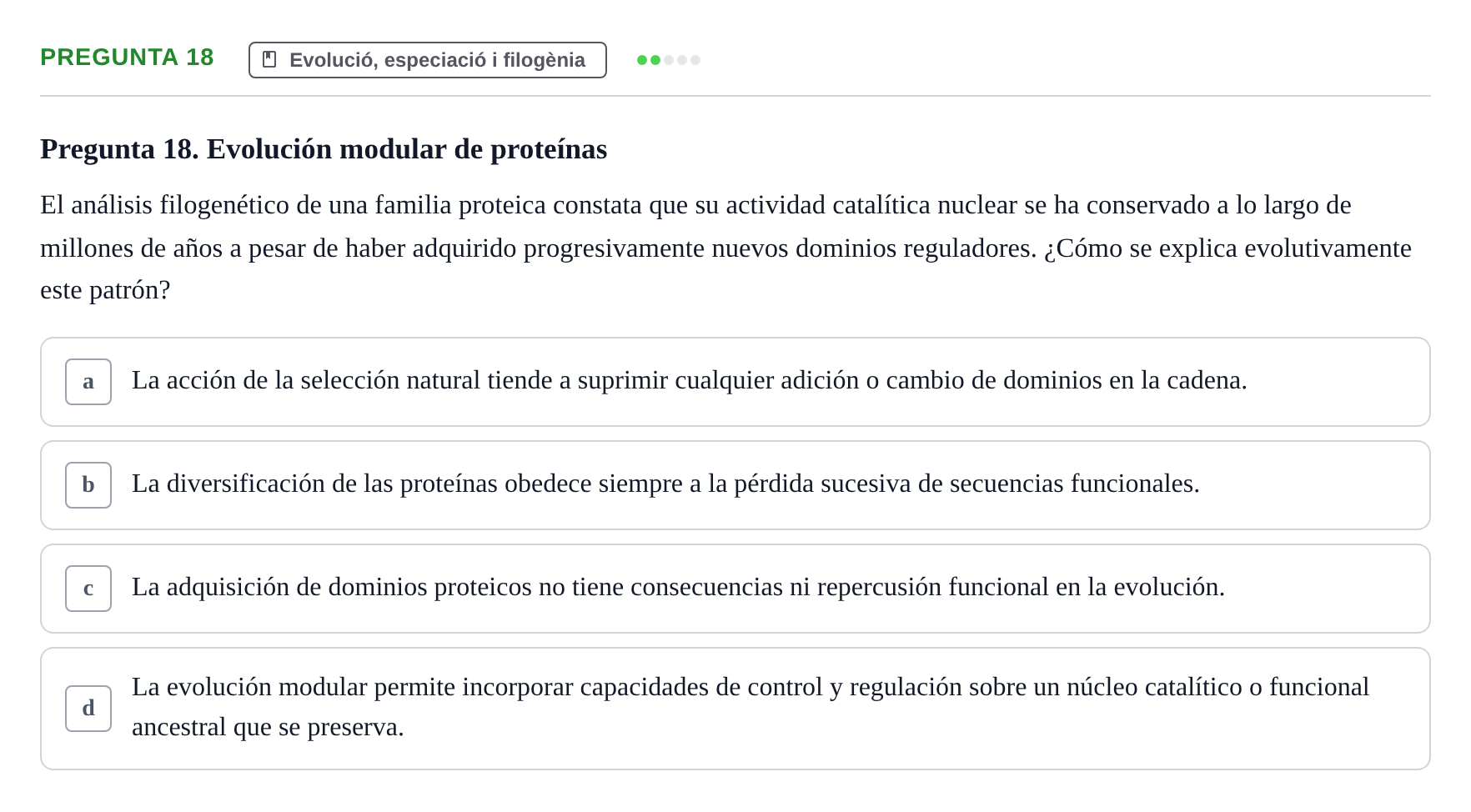 Enunciado: Pregunta 18