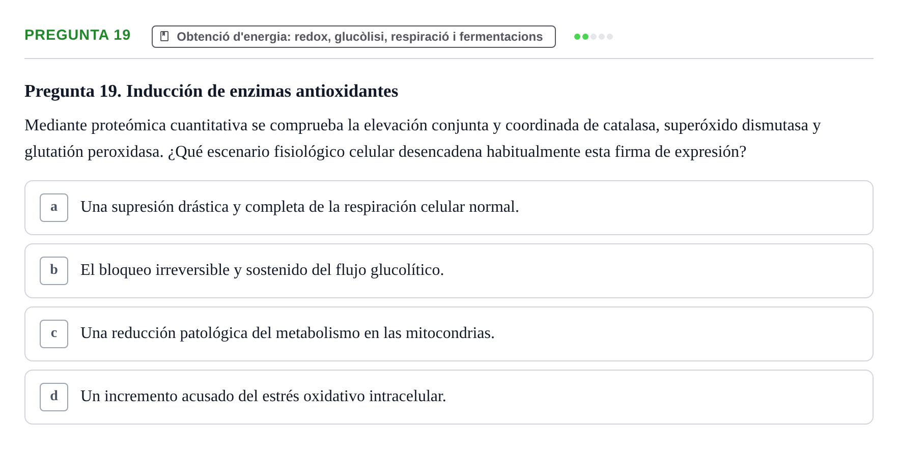 Enunciado: Pregunta 19