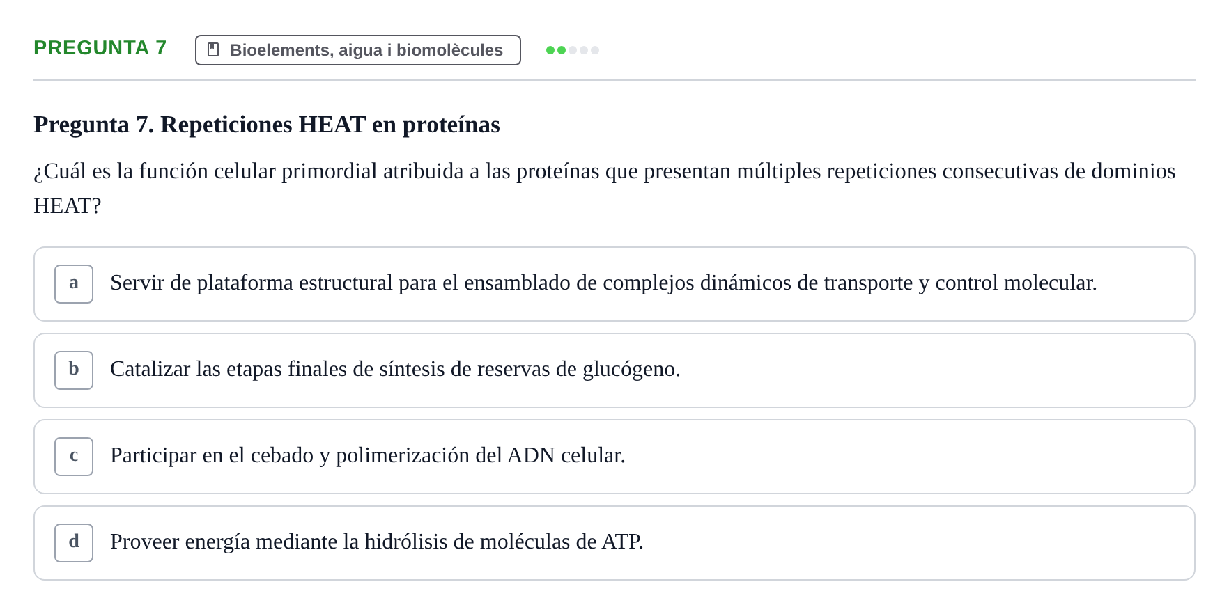 Enunciado: Pregunta 7