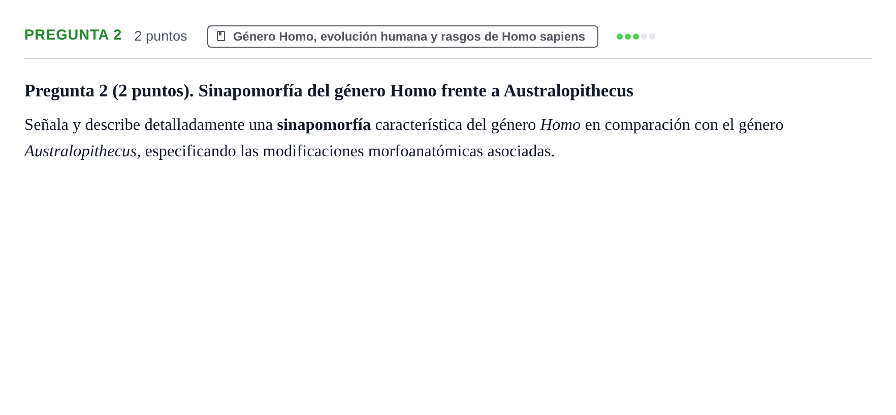 Enunciado: Pregunta 2 · Antropología Biológica UB 2021