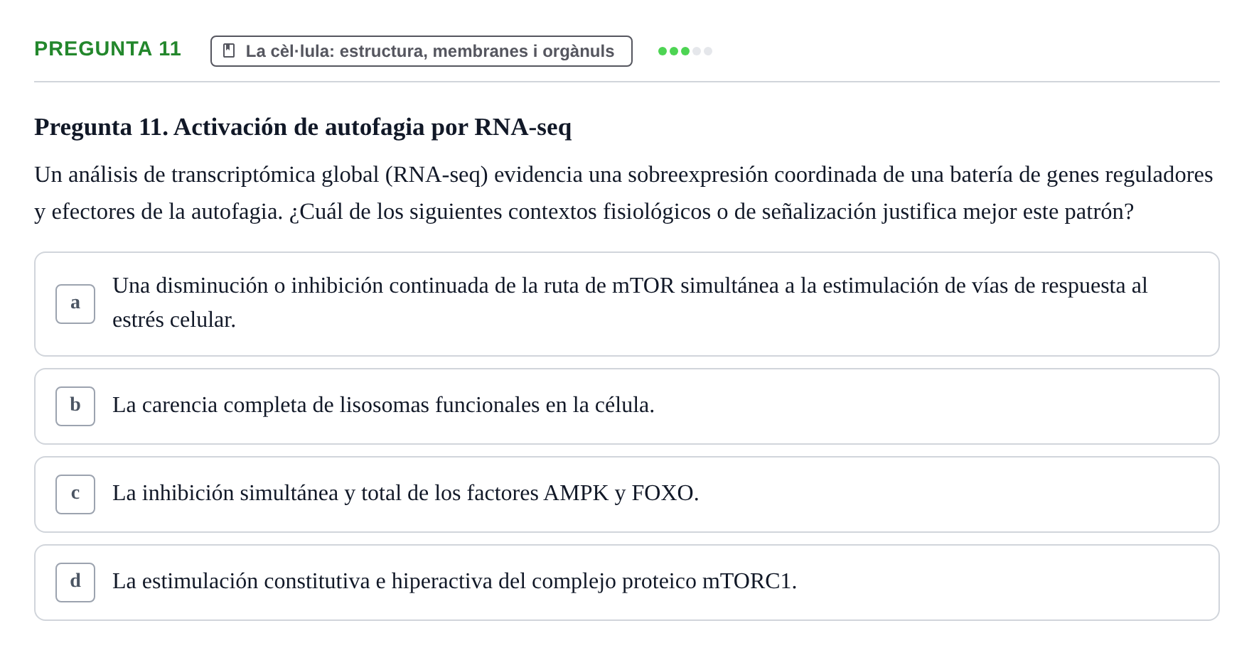 Enunciado: Pregunta 11