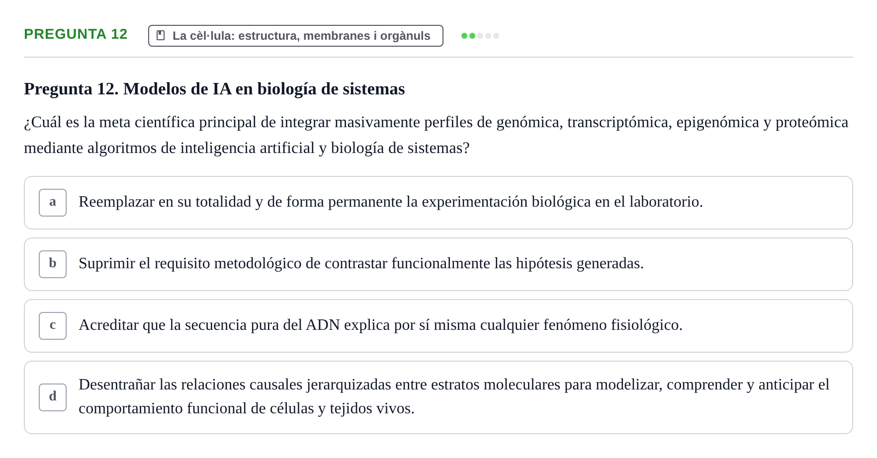 Enunciado: Pregunta 12