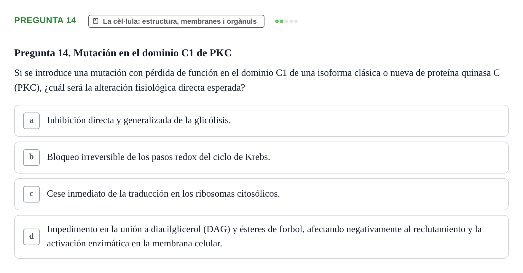 Enunciado: Pregunta 14