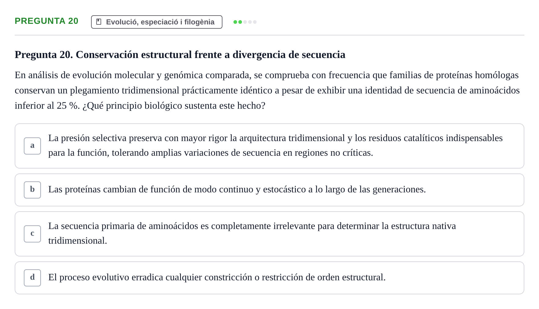 Enunciado: Pregunta 20