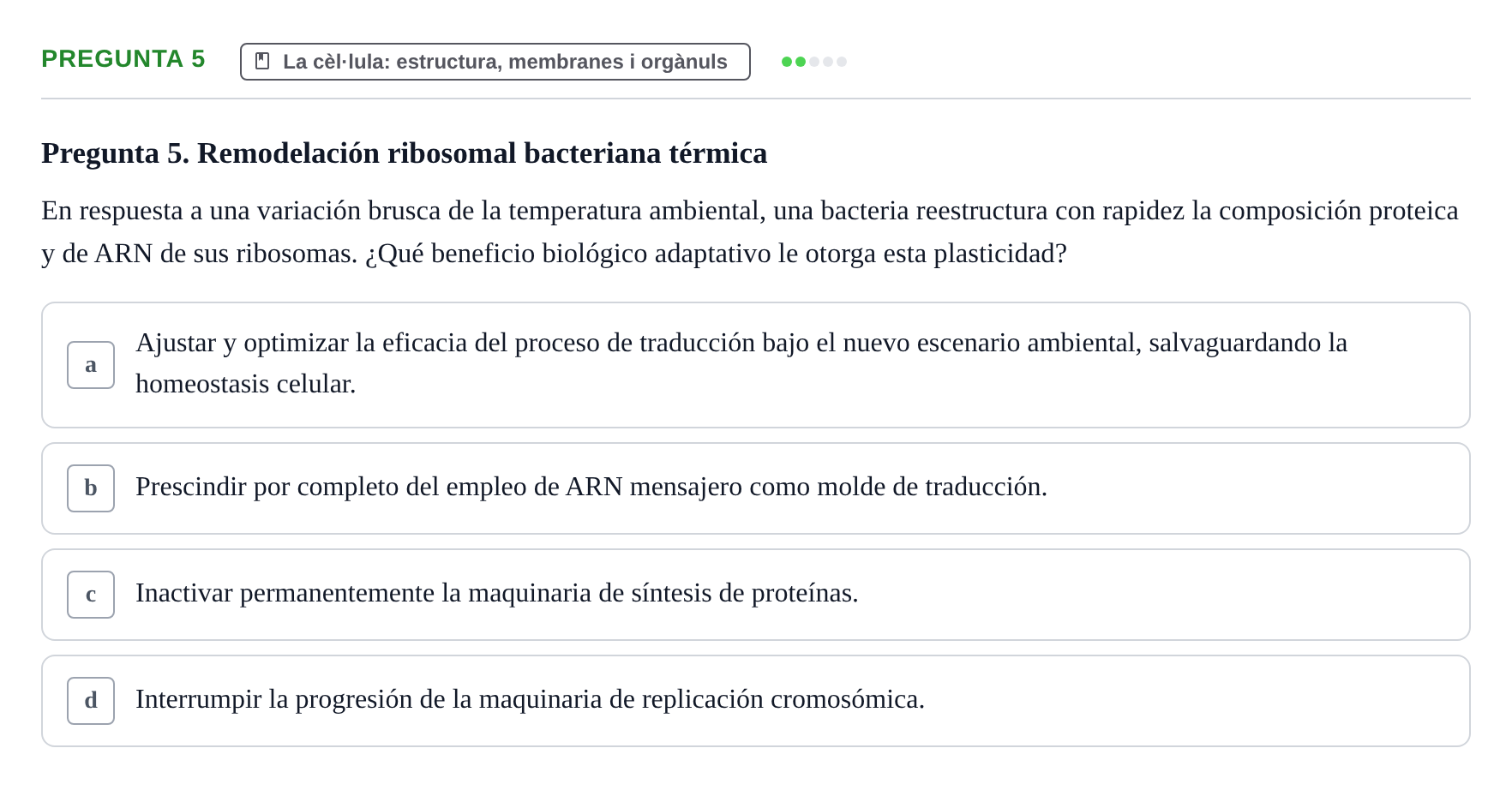 Enunciado: Pregunta 5
