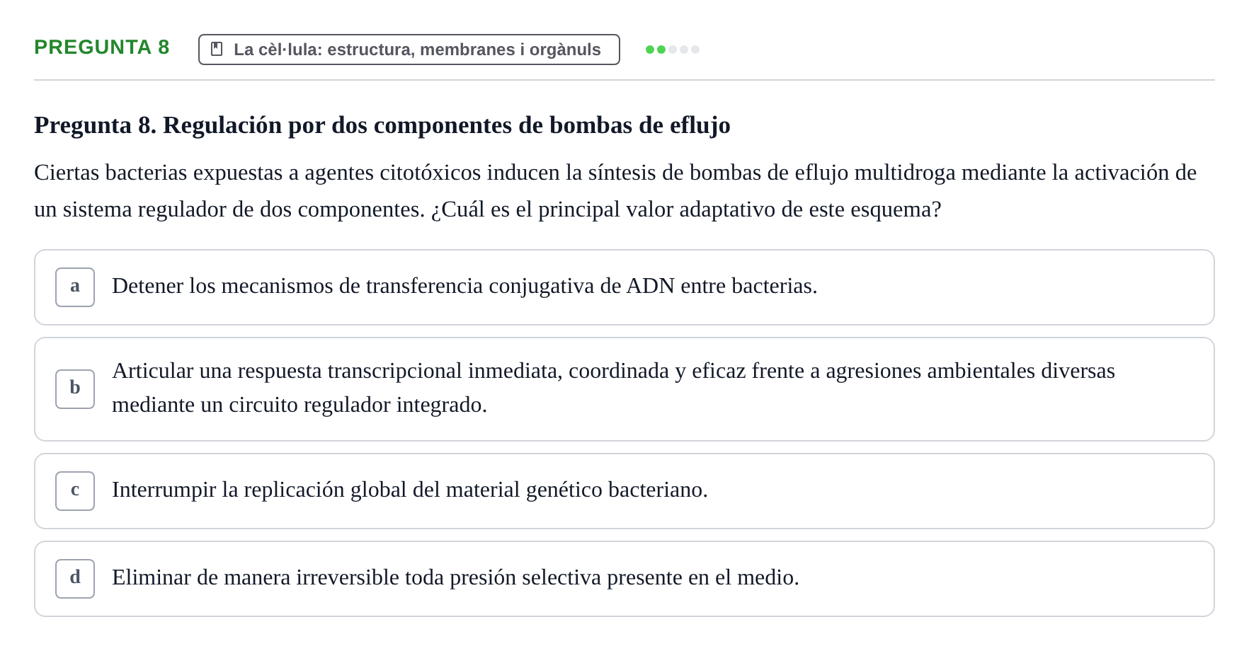 Enunciado: Pregunta 8