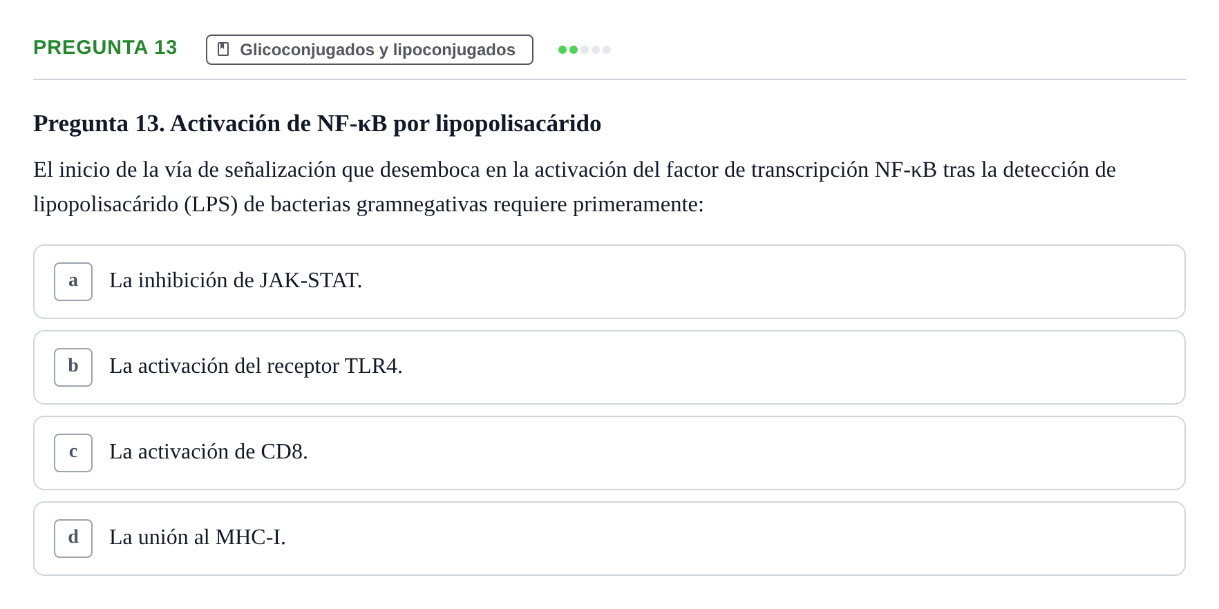 Enunciado: Pregunta 13