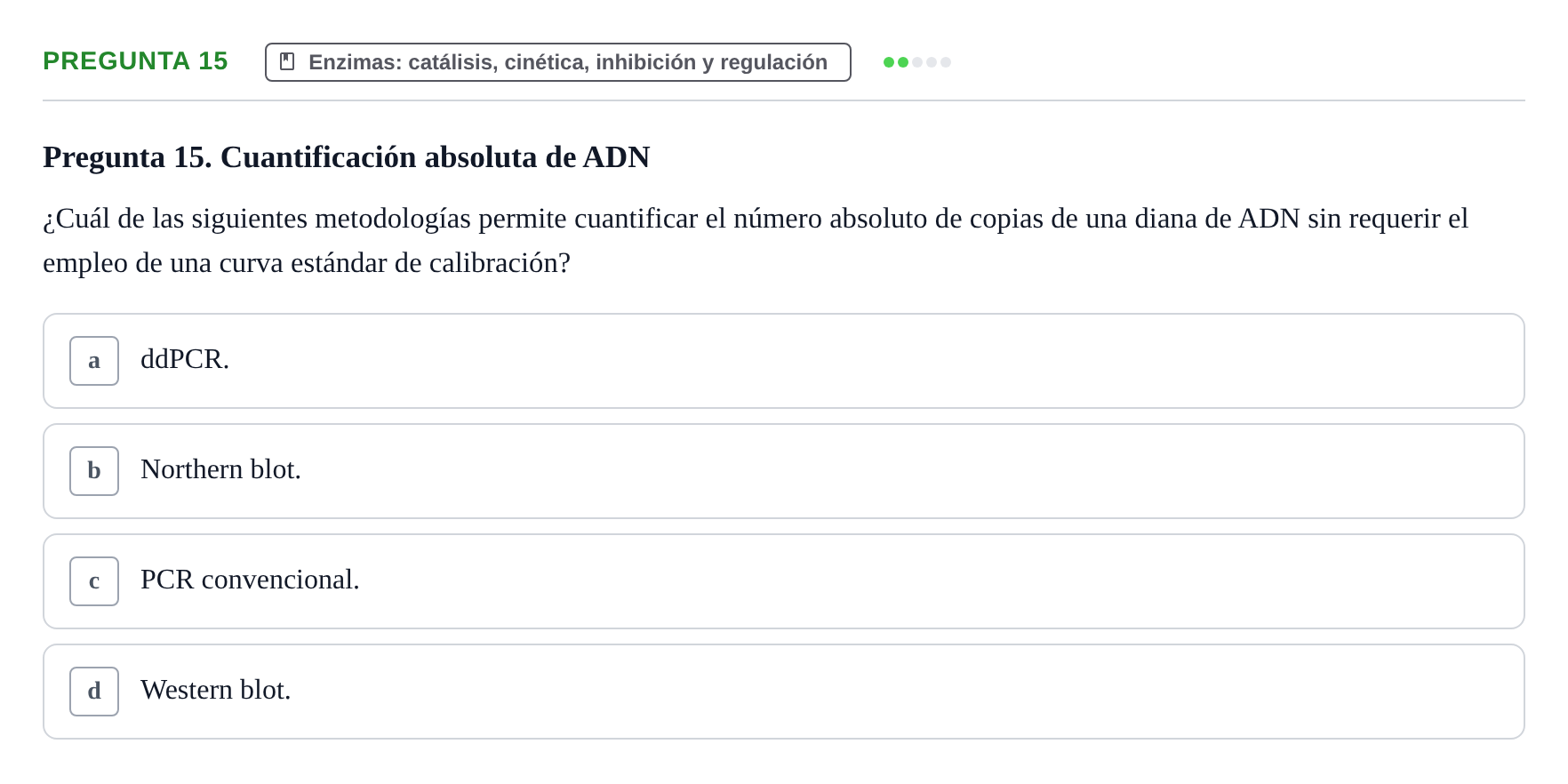 Enunciado: Pregunta 15