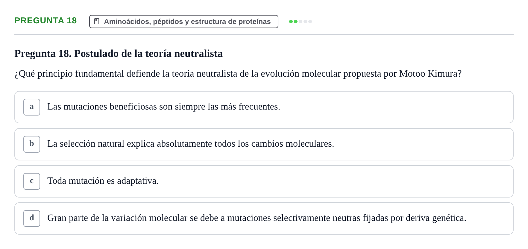 Enunciado: Pregunta 18