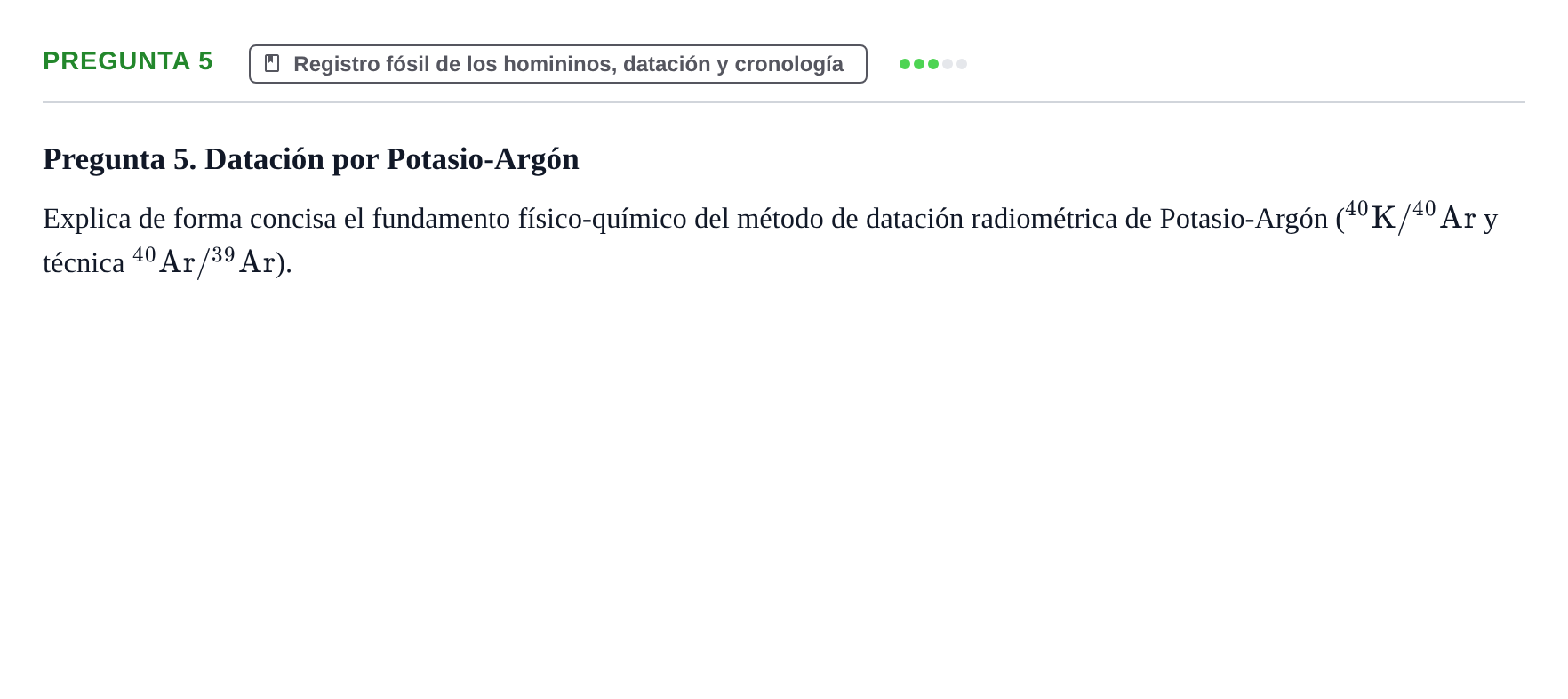 Enunciado: Pregunta 5 · Antropología Biológica UB 2015