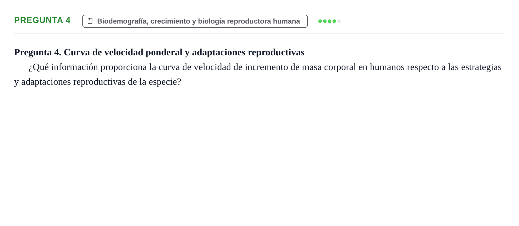 Enunciado: Pregunta 4 · Antropología Biológica UB Juny 2015
