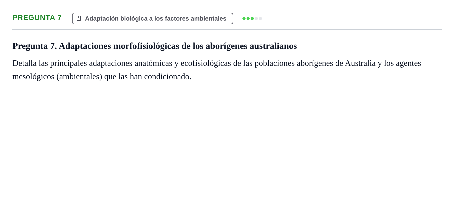 Enunciado: Pregunta 7 · Antropología Biológica UB Juny 2015