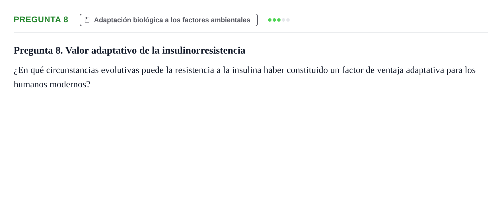 Enunciado: Pregunta 8 · Antropología Biológica UB Juny 2015