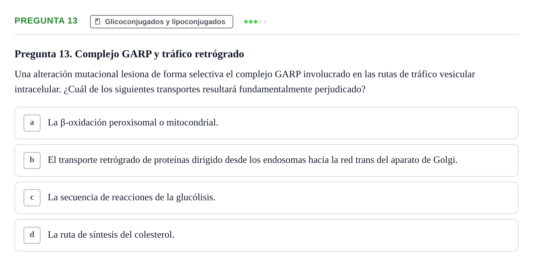 Enunciado: Pregunta 13