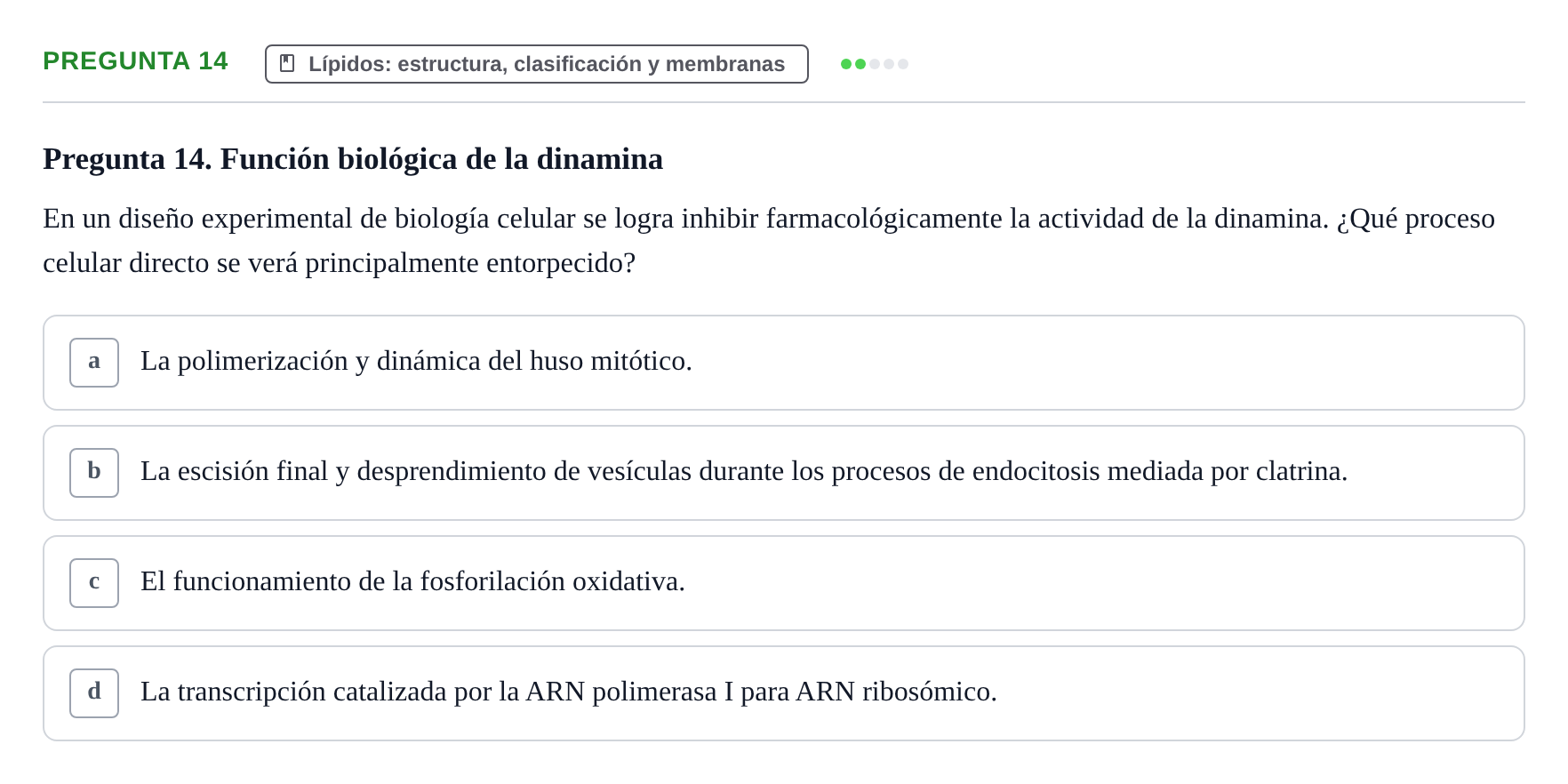 Enunciado: Pregunta 14
