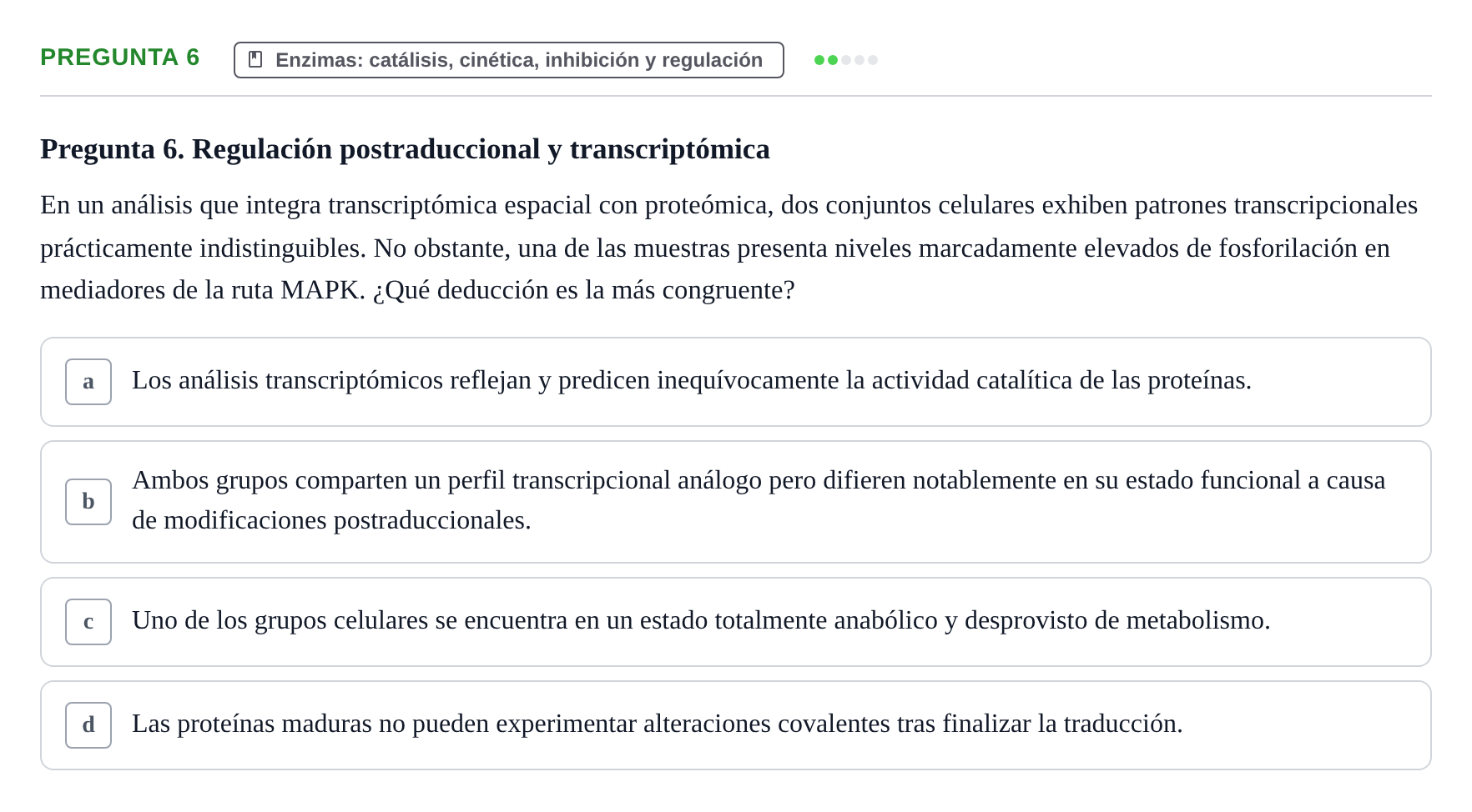 Enunciado: Pregunta 6