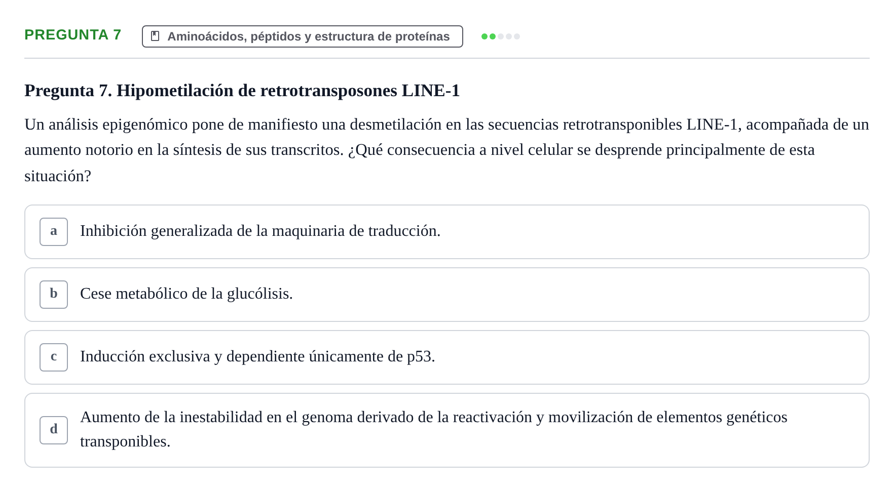 Enunciado: Pregunta 7
