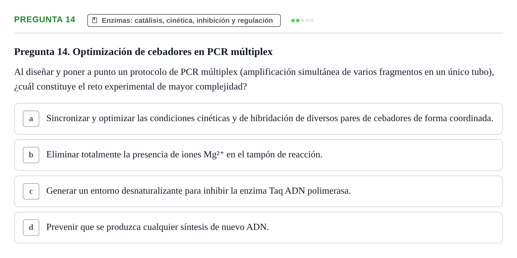 Enunciado: Pregunta 14