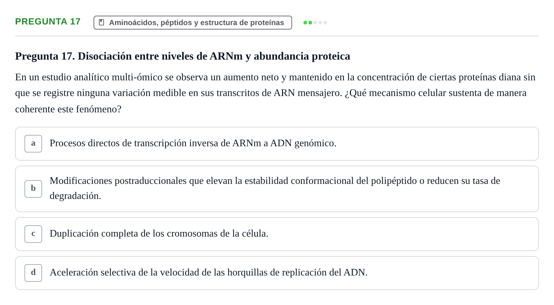Enunciado: Pregunta 17