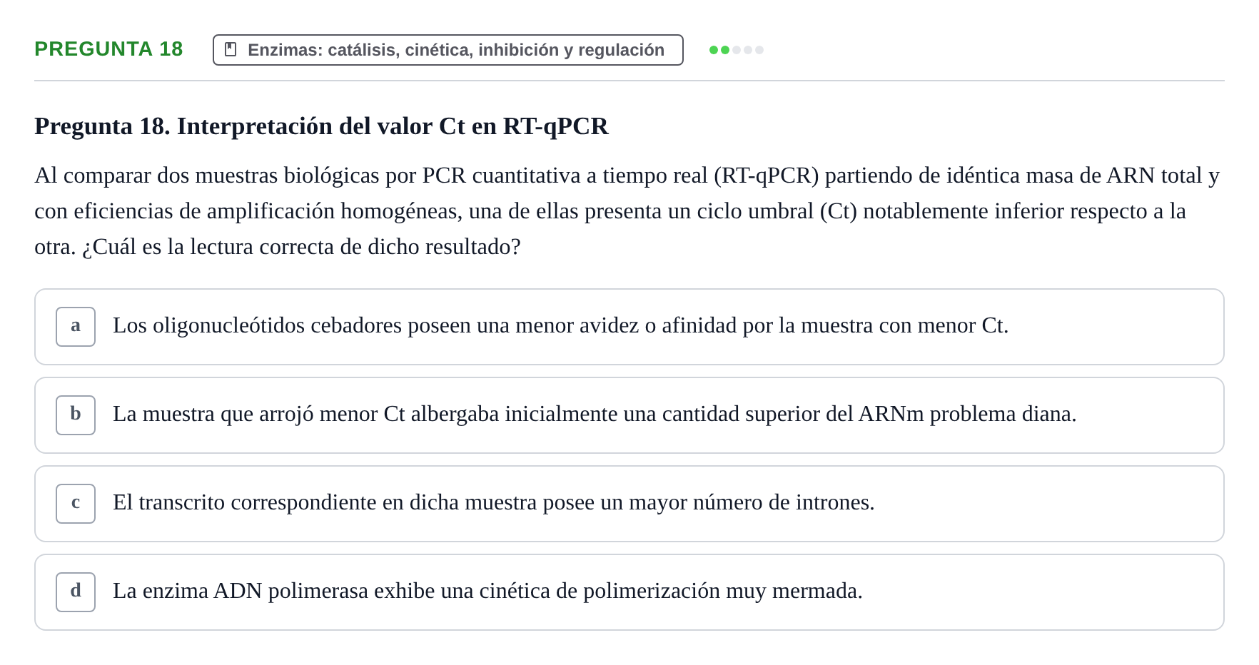 Enunciado: Pregunta 18
