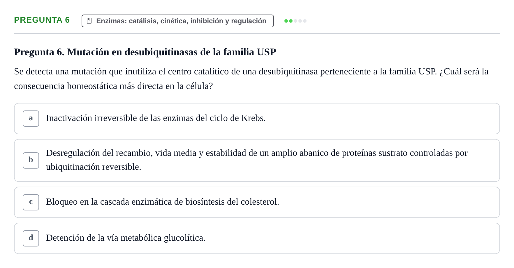 Enunciado: Pregunta 6