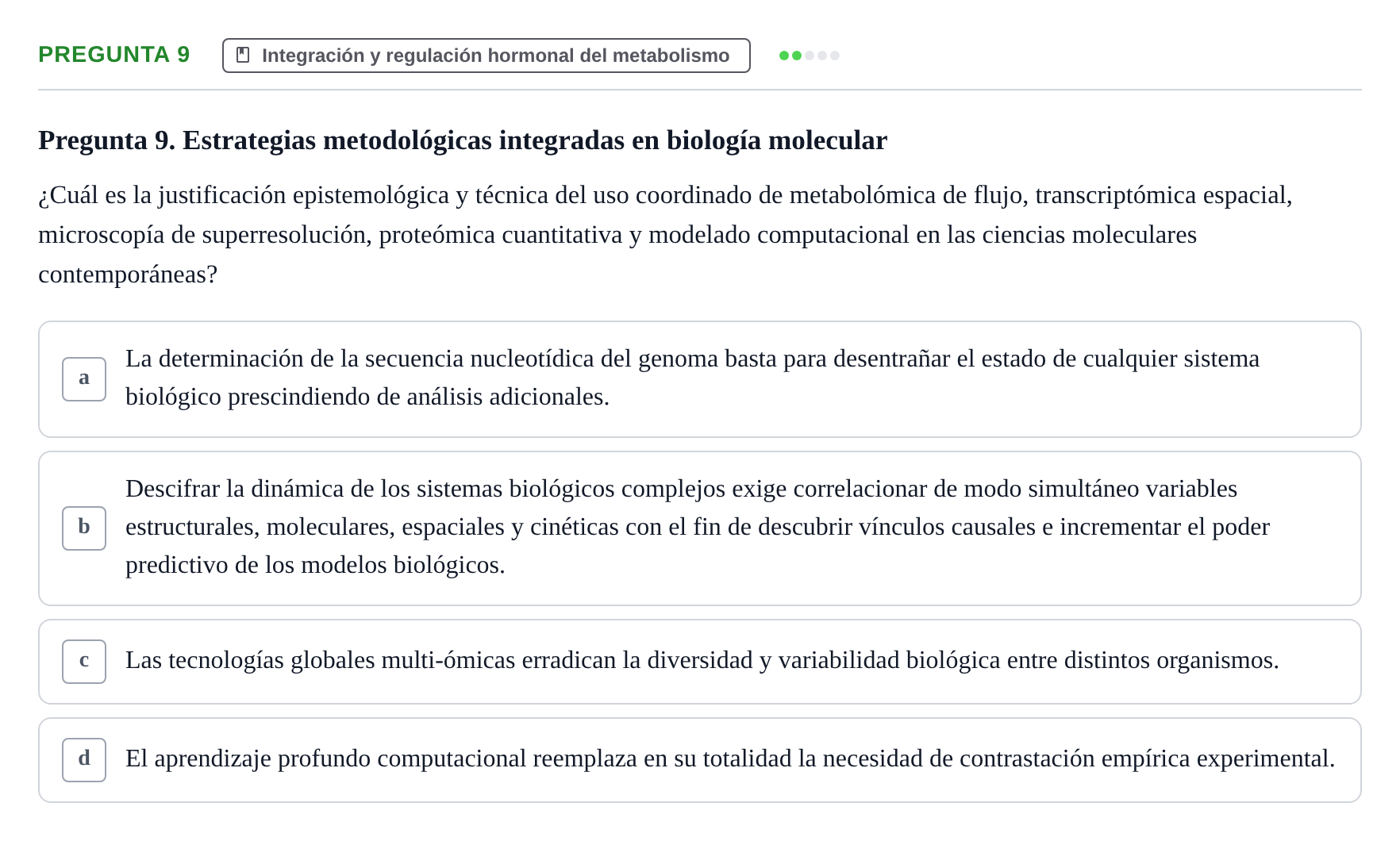 Enunciado: Pregunta 9
