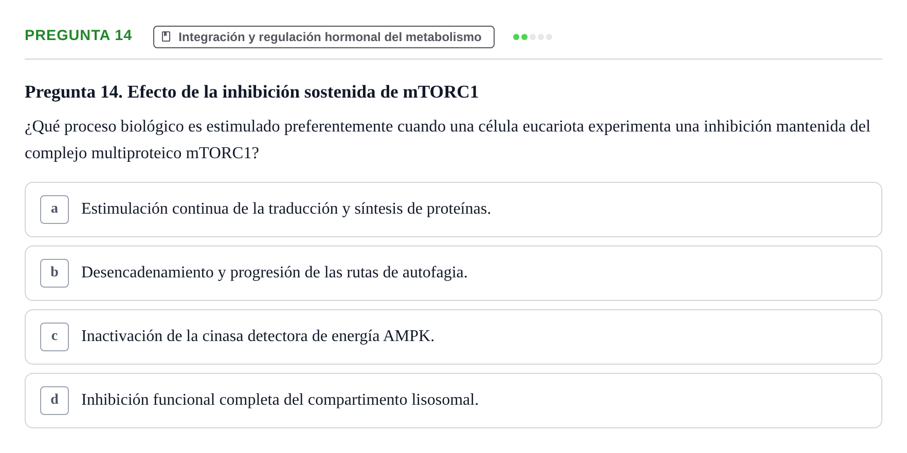Enunciado: Pregunta 14
