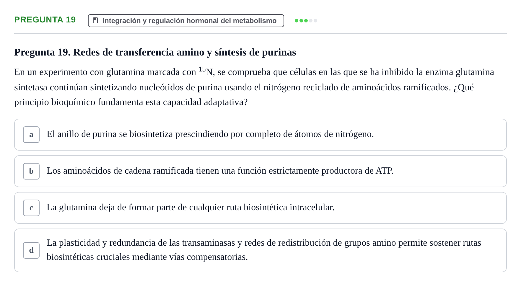 Enunciado: Pregunta 19