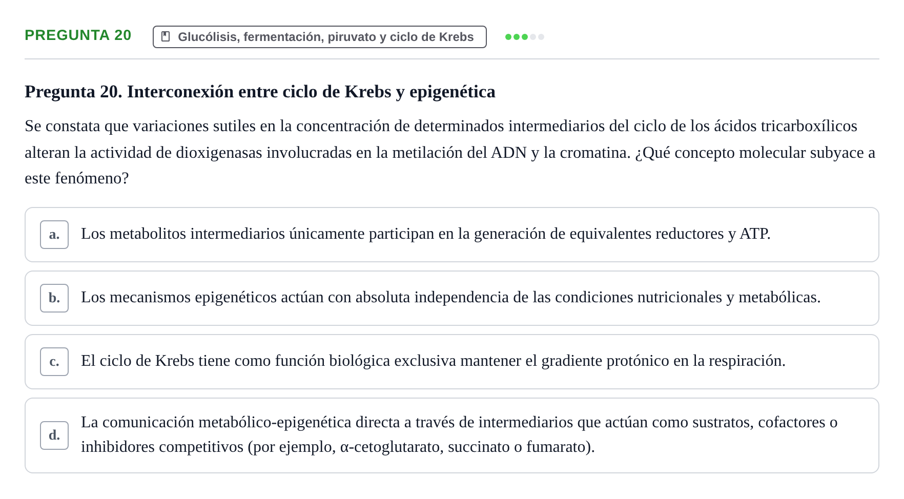 Enunciado: Pregunta 20