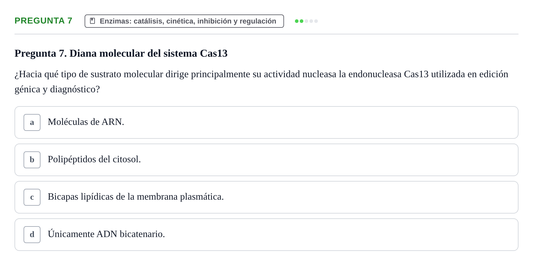 Enunciado: Pregunta 7