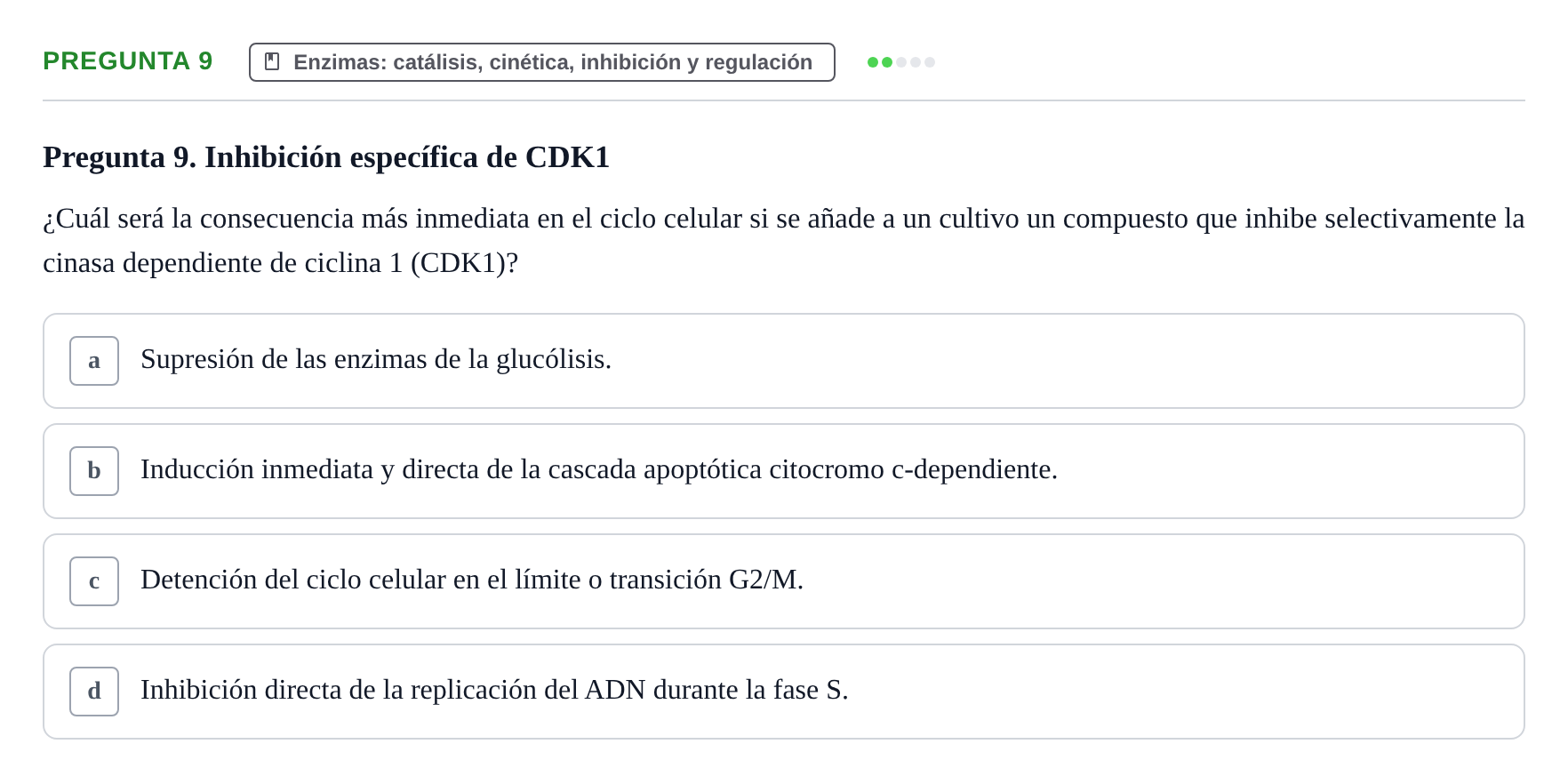 Enunciado: Pregunta 9