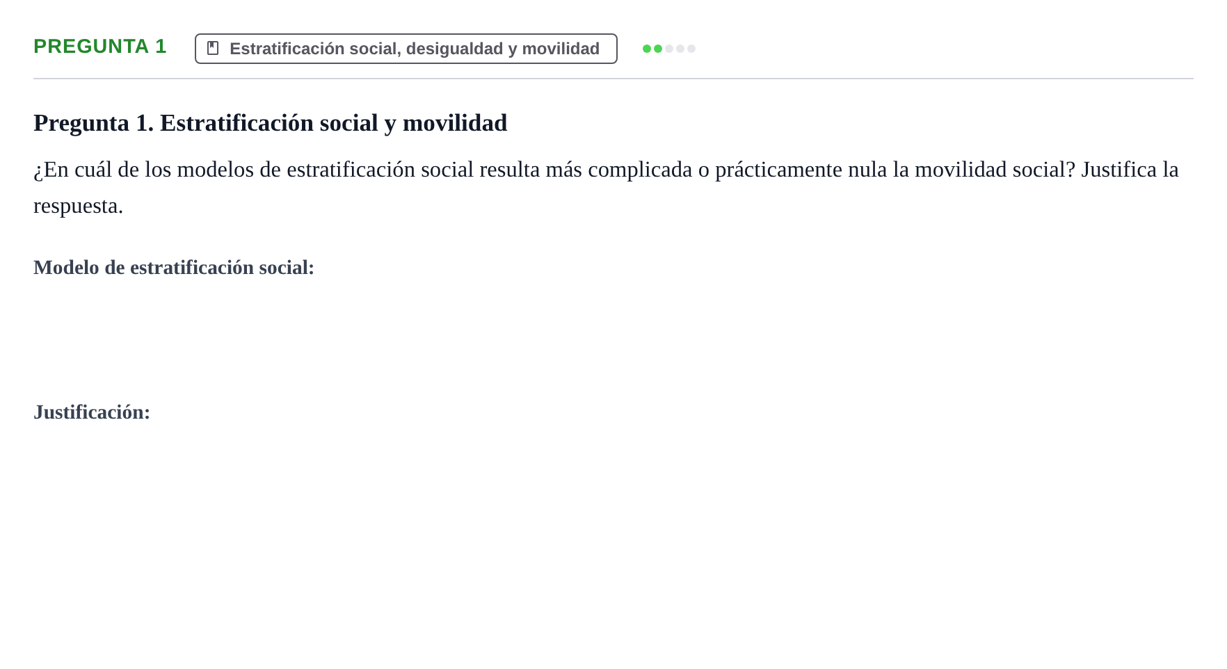 Enunciado: Pregunta 1 · Introducció a la Sociologia UB Segundo Ejercicio de Evaluación Continua