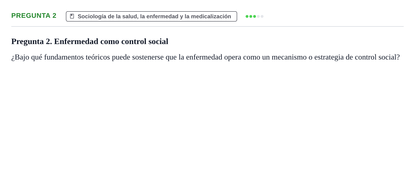 Enunciado: Pregunta 2 · Introducció a la Sociologia UB Segundo Ejercicio de Evaluación Continua