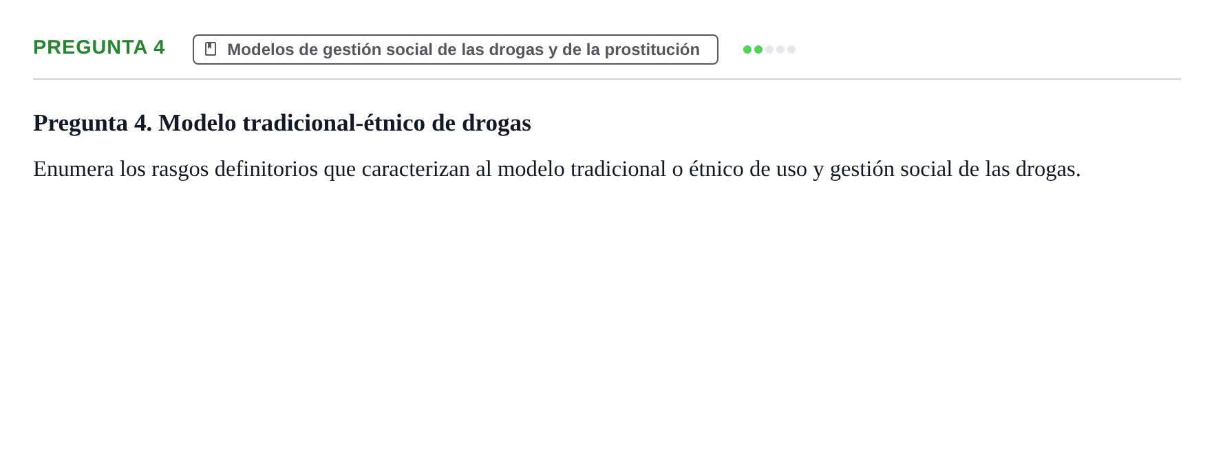 Enunciado: Pregunta 4 · Introducció a la Sociologia UB Segundo Ejercicio de Evaluación Continua