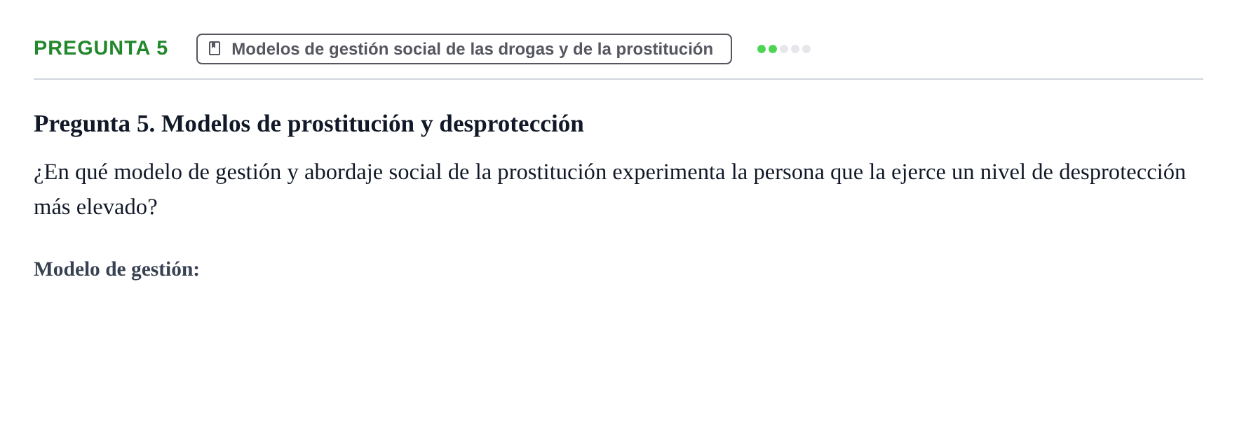 Enunciado: Pregunta 5 · Introducció a la Sociologia UB Segundo Ejercicio de Evaluación Continua