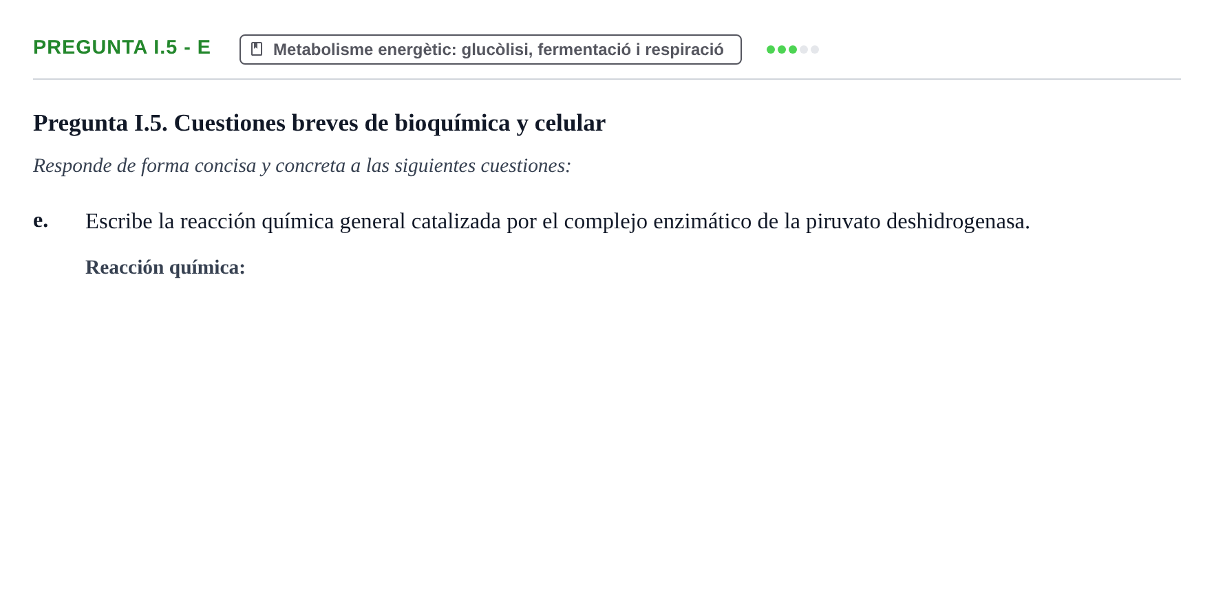Enunciado: Pregunta I.5 - e · Biología I UB Examen Final de Biología
