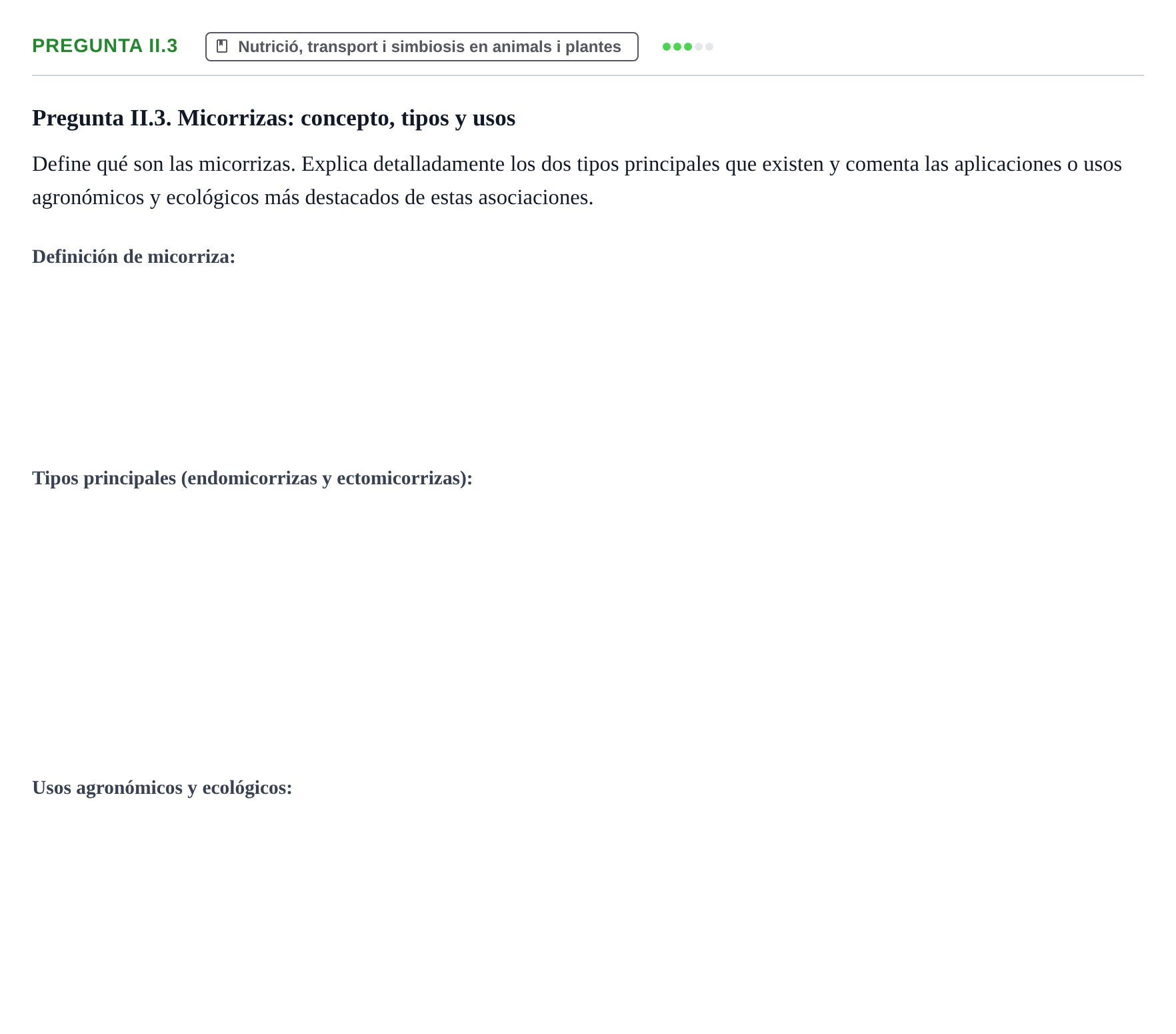 Enunciado: Pregunta II.3 · Biología I UB Examen Final de Biología
