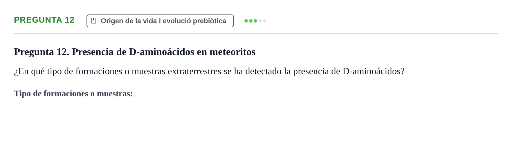 Enunciado: Pregunta 12 · Biología I UB Examen Primer Parcial. Biología