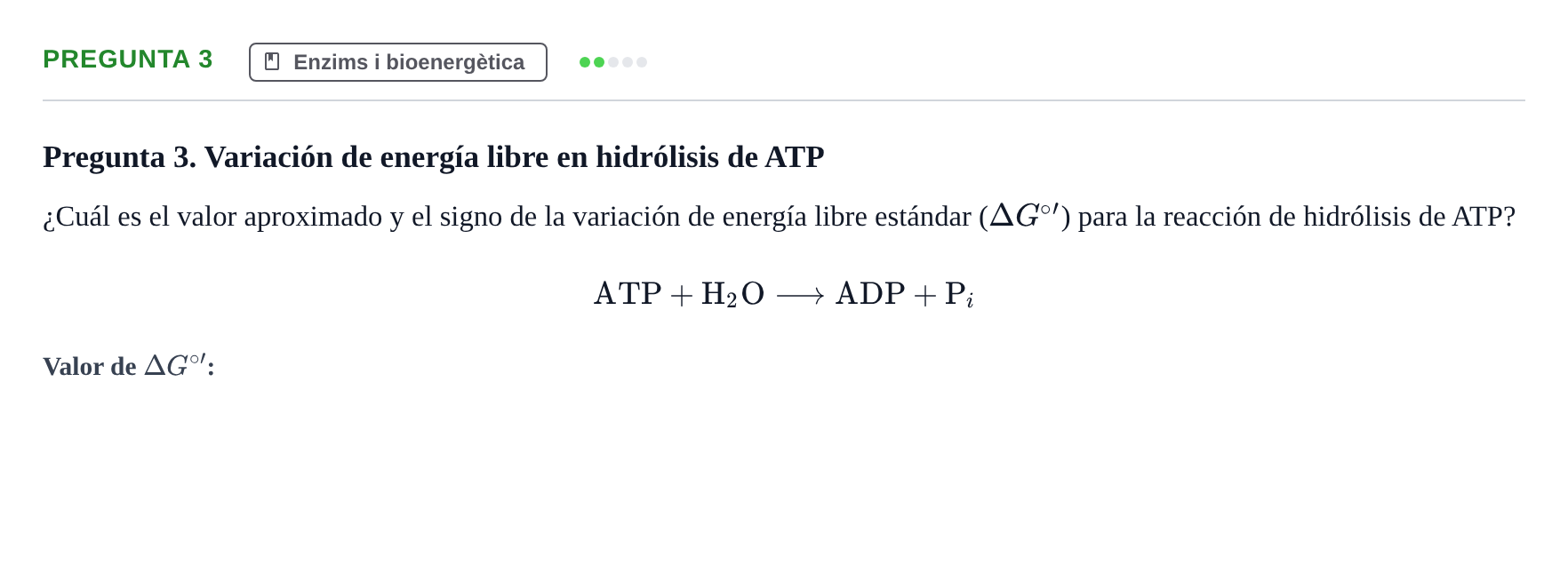 Enunciado: Pregunta 3 · Biología I UB Examen Primer Parcial. Biología